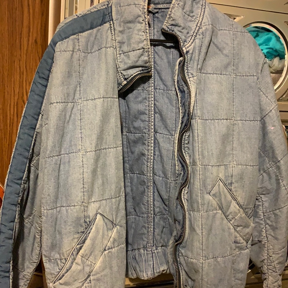 Free people thick denim jacket